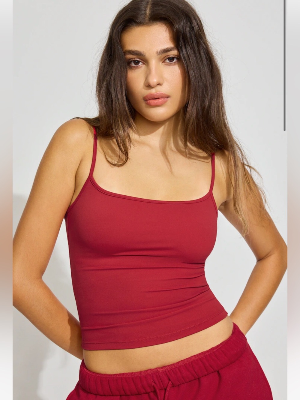 GARAGE Sleek Scoop Cami Top Red NWT Size XS